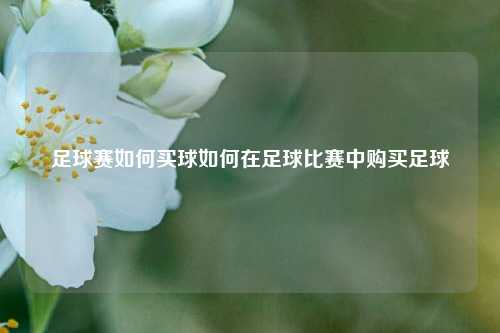 足球赛如何买球如何在足球比赛中购买足球