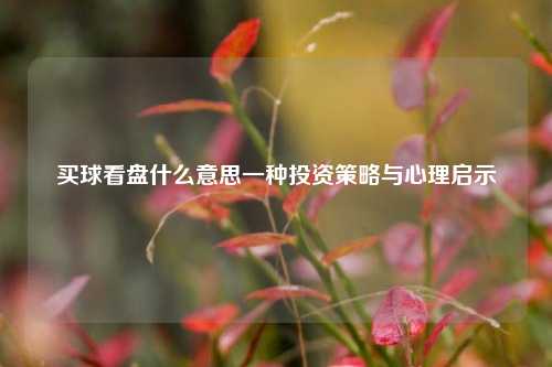 买球看盘什么意思一种投资策略与心理启示
