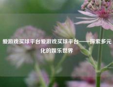 爱游戏买球平台爱游戏买球平台——探索多元化的娱乐世界