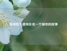 温州线下德州扑克一个城市的故事