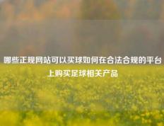 哪些正规网站可以买球如何在合法合规的平台上购买足球相关产品
