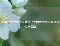 德州扑克专业术语德州扑克的专业术语解析与应用指南
