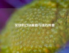 买球的口诀策略与技巧并重