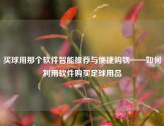 买球用那个软件智能推荐与便捷购物——如何利用软件购买足球用品