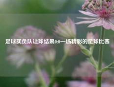 足球买负队让球结果0:0一场精彩的足球比赛