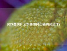 买球要买什么东西如何正确购买足球？