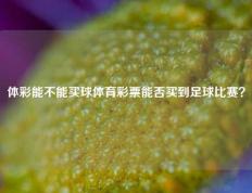 体彩能不能买球体育彩票能否买到足球比赛？