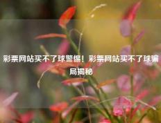 彩票网站买不了球警惕！彩票网站买不了球骗局揭秘