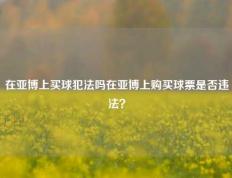 在亚博上买球犯法吗在亚博上购买球票是否违法？