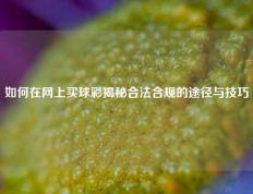 如何在网上买球彩揭秘合法合规的途径与技巧