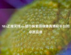 NBA正规买球app排行探索顶级体育博彩平台的卓越品质