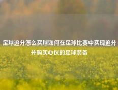 足球追分怎么买球如何在足球比赛中实现追分并购买心仪的足球装备