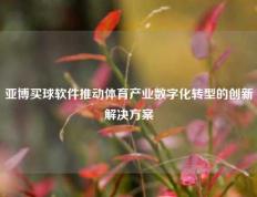 亚博买球软件推动体育产业数字化转型的创新解决方案