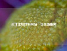 买球比较好的网站一份全面指南