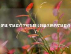 足球 买球软件下载如何找到最优质的买球软件？
