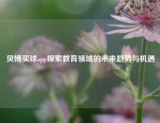 贝博买球app探索教育领域的未来趋势与机遇
