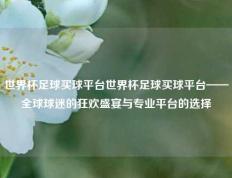世界杯足球买球平台世界杯足球买球平台——全球球迷的狂欢盛宴与专业平台的选择