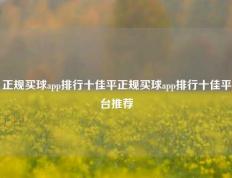正规买球app排行十佳平正规买球app排行十佳平台推荐