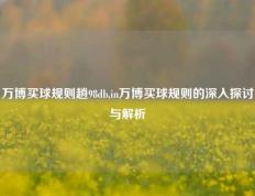 万博买球规则趟98db,in万博买球规则的深入探讨与解析