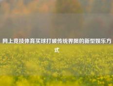 网上竞技体育买球打破传统界限的新型娱乐方式