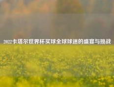 2022卡塔尔世界杯买球全球球迷的盛宴与挑战