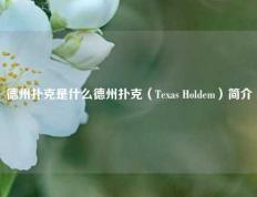 德州扑克是什么德州扑克（Texas Holdem）简介