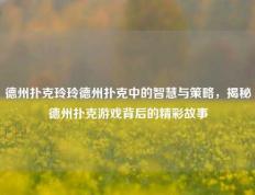 德州扑克玲玲德州扑克中的智慧与策略，揭秘德州扑克游戏背后的精彩故事