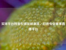 买球平台网易引领足球潮流，打造专业赛事直播平台