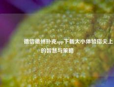 🥇德信德州扑克app下载大小体验指尖上的智慧与策略