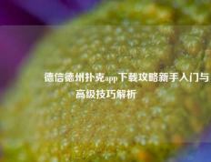 👉德信德州扑克app下载攻略新手入门与高级技巧解析