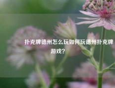 🥉扑克牌德州怎么玩如何玩德州扑克牌游戏？
