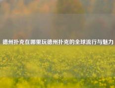 德州扑克在哪里玩德州扑克的全球流行与魅力