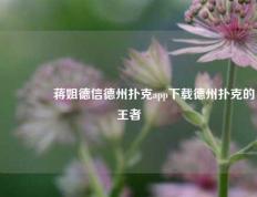 🌈蒋姐德信德州扑克app下载德州扑克的王者