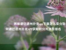 👈博雅德信德州扑克app下载怎么卖分如何通过德州扑克APP获取积分并提升排名