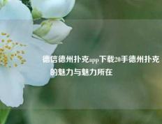 🎖️德信德州扑克app下载20手德州扑克的魅力与魅力所在