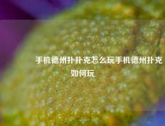 🥈手机德州扑扑克怎么玩手机德州扑克如何玩