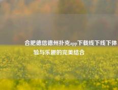 👉合肥德信德州扑克app下载线下线下体验与乐趣的完美结合