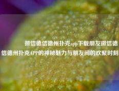 👉微信德信德州扑克app下载朋友微信德信德州扑克APP的神秘魅力与朋友间的欢聚时刻