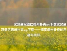 👍武汉金冠德信德州扑克app下载武汉金冠德信德州扑克app下载——探索德州扑克的乐趣与挑战