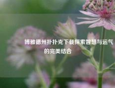 👉博雅德州扑扑克下载探索智慧与运气的完美结合