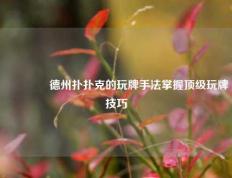 🥉德州扑扑克的玩牌手法掌握顶级玩牌技巧