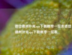 👍德信德州扑克app下载概率一览表德信德州扑克app下载概率一览表