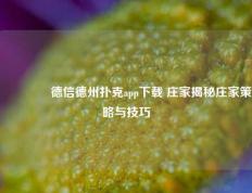 🥇德信德州扑克app下载 庄家揭秘庄家策略与技巧