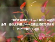 🏅合肥德信德州扑克app下载线下安静的角落，指尖上的狂欢——走进合肥德信德州扑克APP下载线下体验