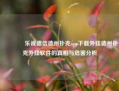 🌈乐视德信德州扑克app下载外挂德州扑克外挂软件的真相与危害分析