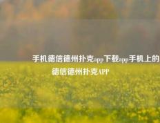 👉手机德信德州扑克app下载app手机上的德信德州扑克APP