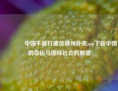 👍中国不能打德信德州扑克app下载中国的命运与国际社会的期望
