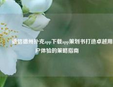 ✌️德信德州扑克app下载app策划书打造卓越用户体验的策略指南