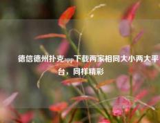 ✌️德信德州扑克app下载两家相同大小两大平台，同样精彩