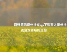 🥈网赌德信德州扑克app下载害人德州扑克游戏背后的真相
